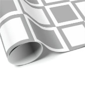 Gray Bold Mod Squares Geschenkpapier (Rolleneckpunkt)