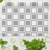 Gray Bold Mod Squares Handtuch (Gefaltet)