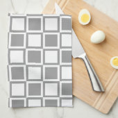 Gray Bold Mod Squares Handtuch (Viertel Falte)