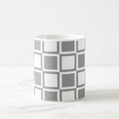 Gray Bold Mod Squares Kaffeetasse (Mittel)