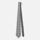 Gray Bold Moderne Kariert Neck Tie Krawatte (Vorderseite)