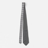 Gray Bold Moderne Kariert Neck Tie Krawatte (Rückseite)