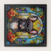 Gray Boston Terrier Puzzle (Horizontal)