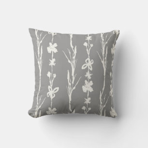 Gray Botanical Farmhouse Deco Kissen