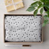 Gray Bows & Dark Gray Dots Seidenpapier (Geschenk)