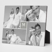 Gray Box Zeitlose Monogram Wedding Foto Easel Fotoplatte (Seite)