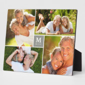 Gray Box Zeitlose Monogram Wedding Foto Easel Fotoplatte (Seite)