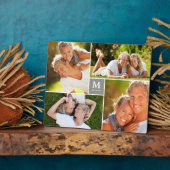 Gray Box Zeitlose Monogram Wedding Foto Easel Fotoplatte (Seite)