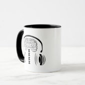 Gray Brain Listing to Music Tasse (Vorderseite Links)
