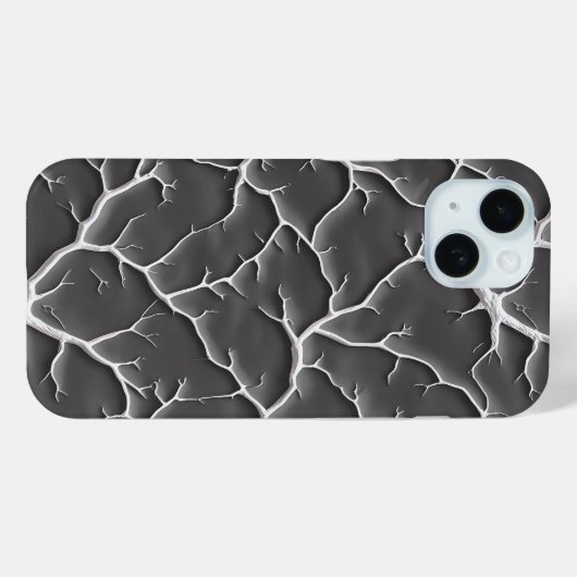 Gray Branch Texture iPhone Case Minimal Style (Rückseite (Horizontal))