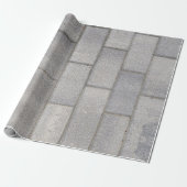Gray Brick Cement Sidewalk Geschenkpapier (Ungerollt)