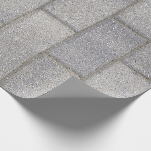 Gray Brick Cement Sidewalk Geschenkpapier (Ecke)