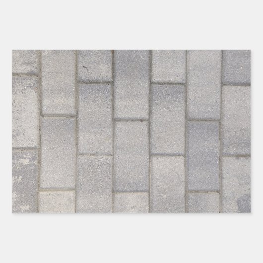 Gray Brick Cement Sidewalk Geschenkpapier Set (Vorderseite 2)