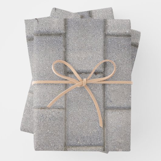 Gray Brick Cement Sidewalk Geschenkpapier Set (Beispiel)