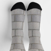 Gray Brick Cement Sidewalk Socken (Oben)