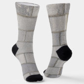 Gray Brick Cement Sidewalk Socken (Gewinkelt)