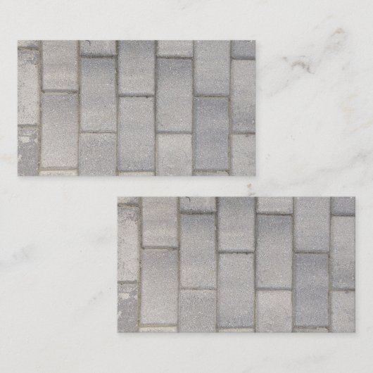Gray Brick Cement Sidewalk  Visitenkarte (Vorne/Hinten)