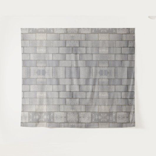 Gray Brick Cement Sidewalk Wandteppich (Vorderseite (Horizontal))