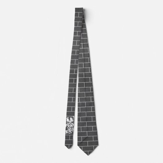 Gray Brick Wall Neck Tie Krawatte (Rückseite)