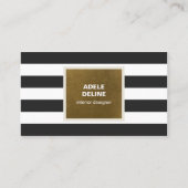 Gray Bronze Stripes Eleganter Innenarchitekt Visitenkarte (Vorderseite)