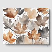 Gray Brown Maple Blätter Herbst Gästebuch (Rückseite)