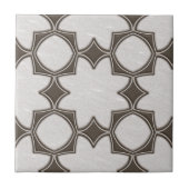 Gray Brown Off-White Eclectic Ethnic Mosaic Art Fliese (Vorderseite)