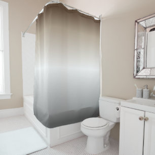 Gray Brown Ombre Neutral Duschvorhang