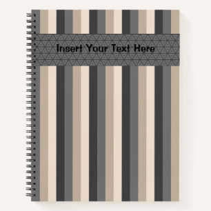 GRAY BROWN TAN PATTERS NOTIZBLOCK