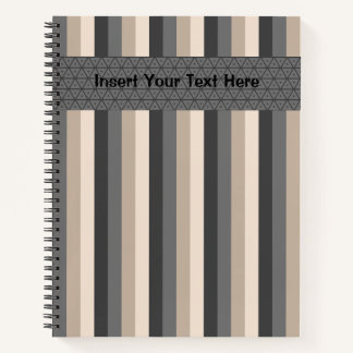 GRAY BROWN TAN PATTERS NOTIZBLOCK