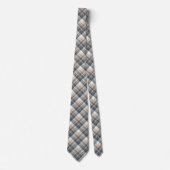 Gray Brown Tartan Chic Stylish Modern Pattern Krawatte (Vorderseite)