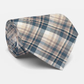 Gray Brown Tartan Chic Stylish Modern Pattern Krawatte (Gerollt)