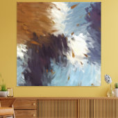 Gray Brown Taupe White Abstract Brushstrokes Leinwanddruck (Insitu (Wohnzimmer))