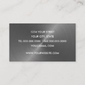Gray Brushed Metal Sheen Visitenkarte (Rückseite)