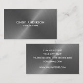 Gray Brushed Metal Sheen Visitenkarte (Vorne/Hinten)