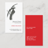 GRAY BRUSHSTROKE VISITENKARTE (Vorne/Hinten)