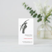 GRAY BRUSHSTROKE VISITENKARTE (Stehend Vorderseite)
