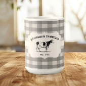 Gray Buffalo Kariert Farm Cow Tasse