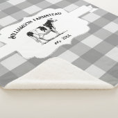 Gray Buffalo Kariert Farm Kuh Sherpa Blanket Sherpadecke (3/4)