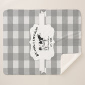 Gray Buffalo Kariert Farm Kuh Sherpa Blanket Sherpadecke (Vorderseite (Horizontal))