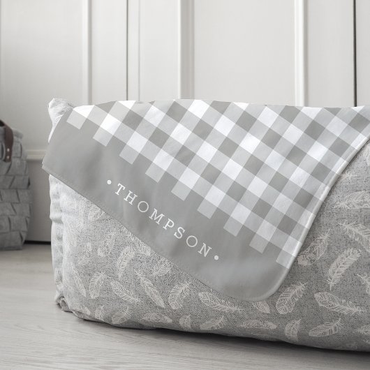 Gray Buffalo Kariert Personalisiert Sherpadecke