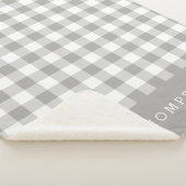 Gray Buffalo Kariert Personalisiert Sherpadecke (3/4)
