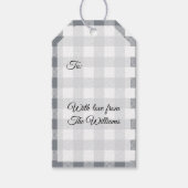 Gray Buffalo Kariert Weihnachten Geschenkanhänger (Rückseite)