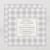 Gray Buffalo Kariertes Brautparty Einladung (Vorne/Hinten)