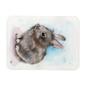 Gray Bunny Magnet (Horizontal)