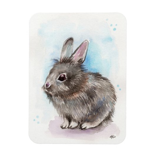 Gray Bunny Magnet (Vertikal)