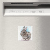 Gray Bunny Magnet (In Situ (Geschirrspüler))