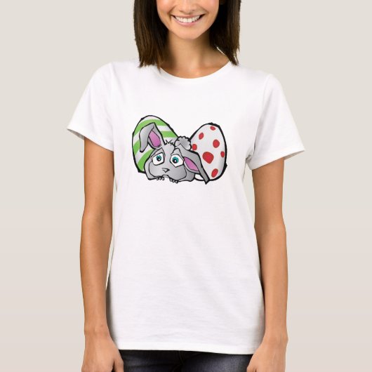 Gray Bunny mit Ostereiern T-Shirt (Vorderseite)
