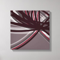 Gray & Burgund Abstrakte Ribbons | Schatten und Li