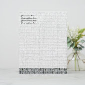 Gray Burlap Briefkopf (Stehend Vorderseite)