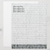Gray Burlap Briefkopf (Vorne/Hinten)